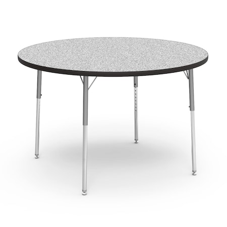 Virco 48 in. W, 48 in. L, 22-30 in. H, Grey Nebula Top / Black Edge 4848R